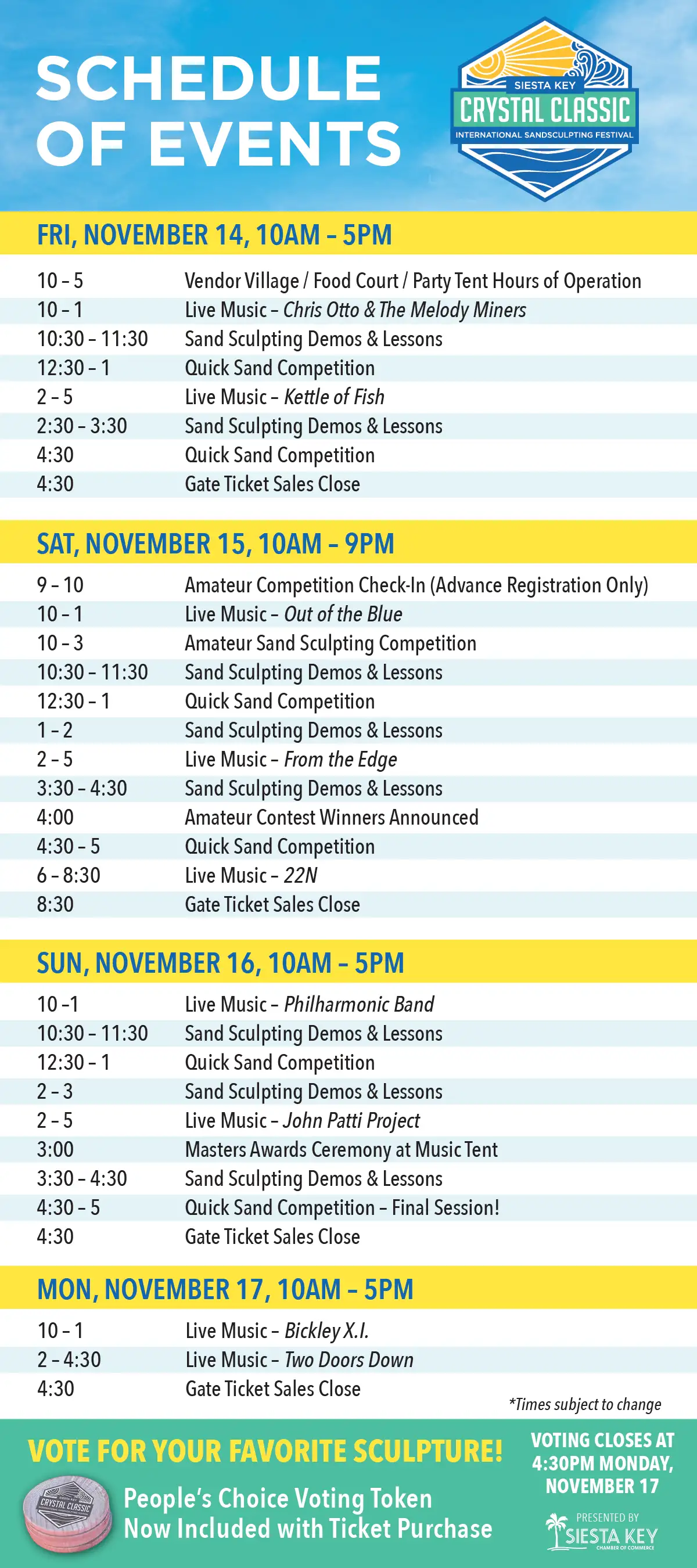 Schedule